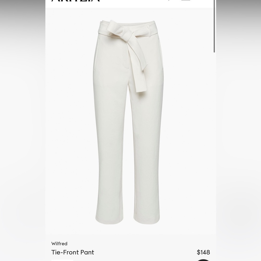 Aritzia tie front Wilfred pants